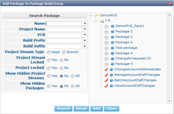 Desktop PackageGoups AddPackage