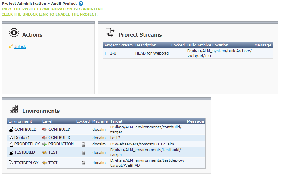 ProjAdmin Audit Success