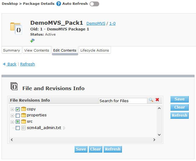 Desktop PackageDetails Tab EditContents