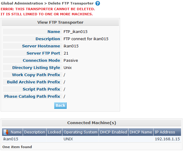 GlobAdm Transporters FTP Delete Error