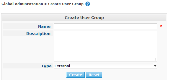 GlobAdm UserGroup Create