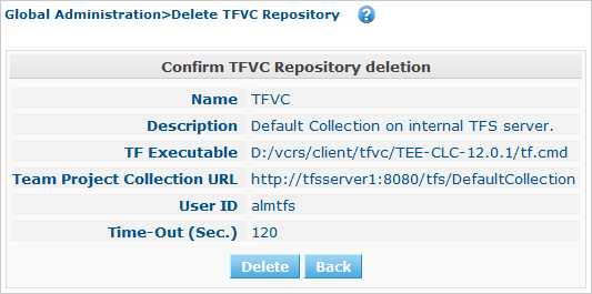 GlobAdm VCR TFVC Delete