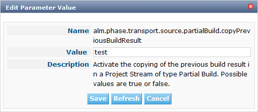 ProjAdmin BuildEnv BuildEnvPhaseParams EditValue