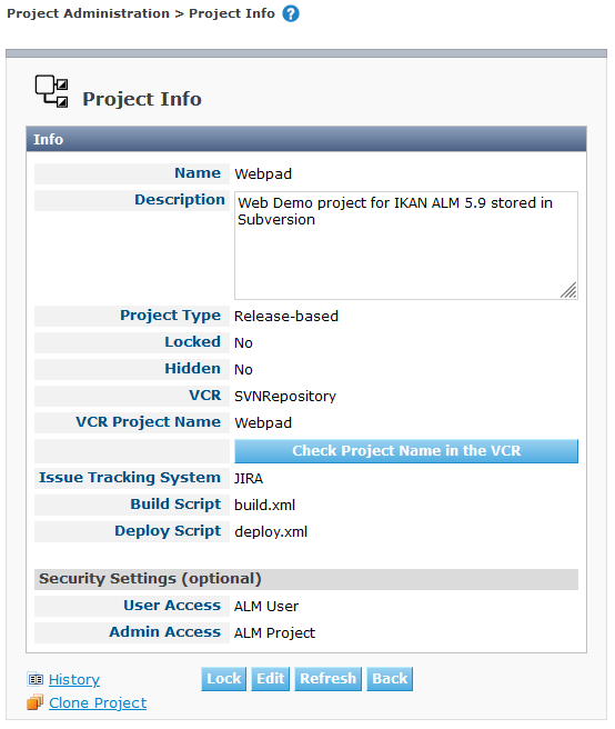 ProjAdmin Projects AdminRights Edit