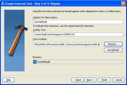 CommandLine JDeveloperCreateExternalToolsStep2Dialog