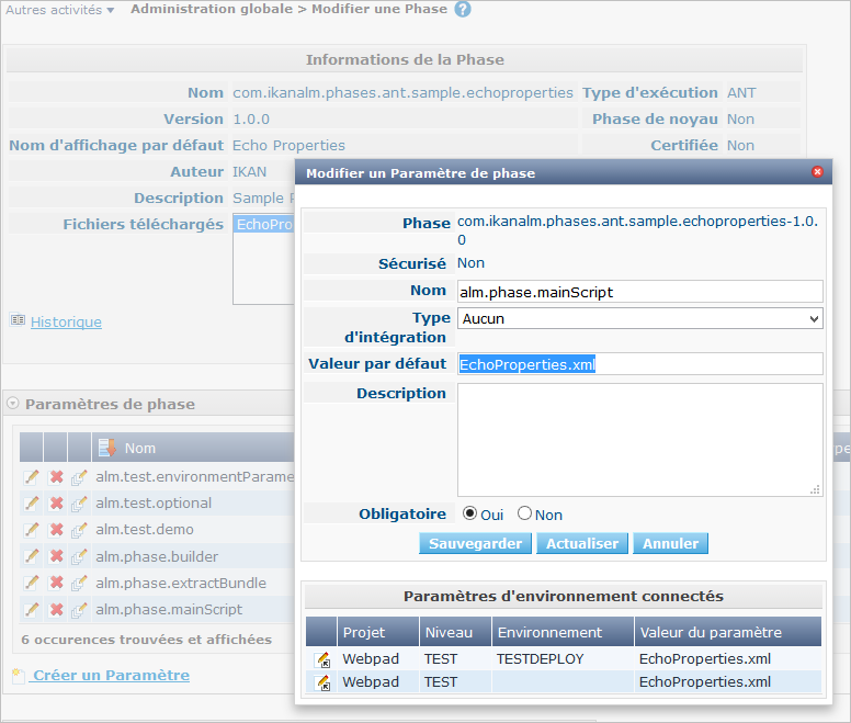 ProjAdmin BuildEnv BuildEnvPhaseParams EditGlobalPhaseParam