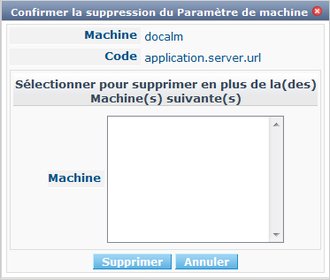 GlobAdmin Machines MachineParameters Delete