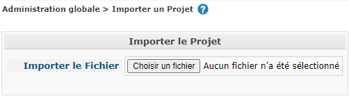 GlobAdmin Project Import Browse